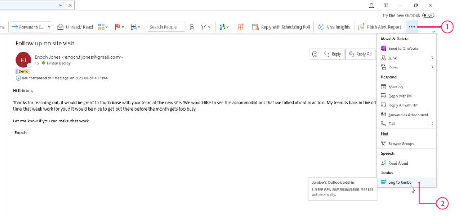 Accessing Jambo. Windows 2019