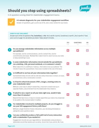 Checklist - stop using spreadsheets