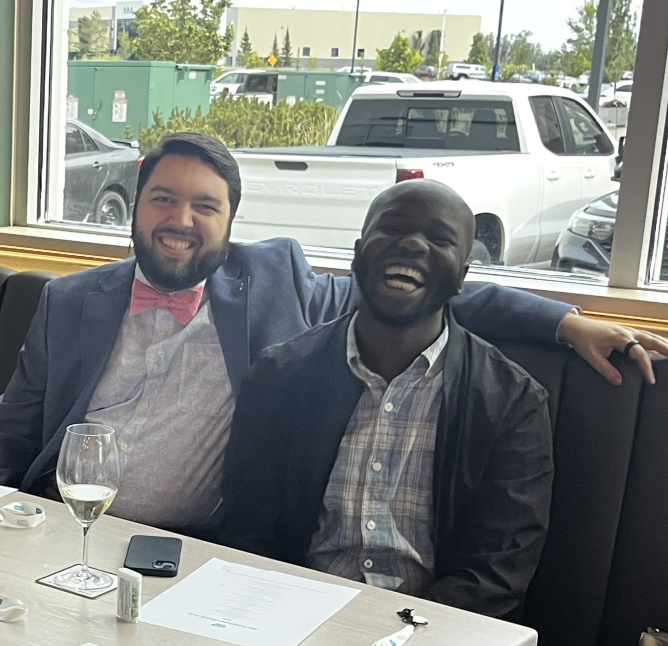 Ash and David at our annual celebration dinner