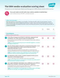 The SRM vendor evaluation scoring sheet