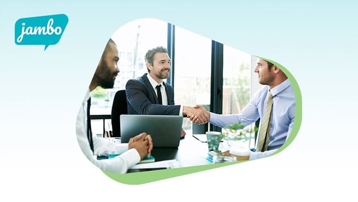 Business man engaging with stakeholders