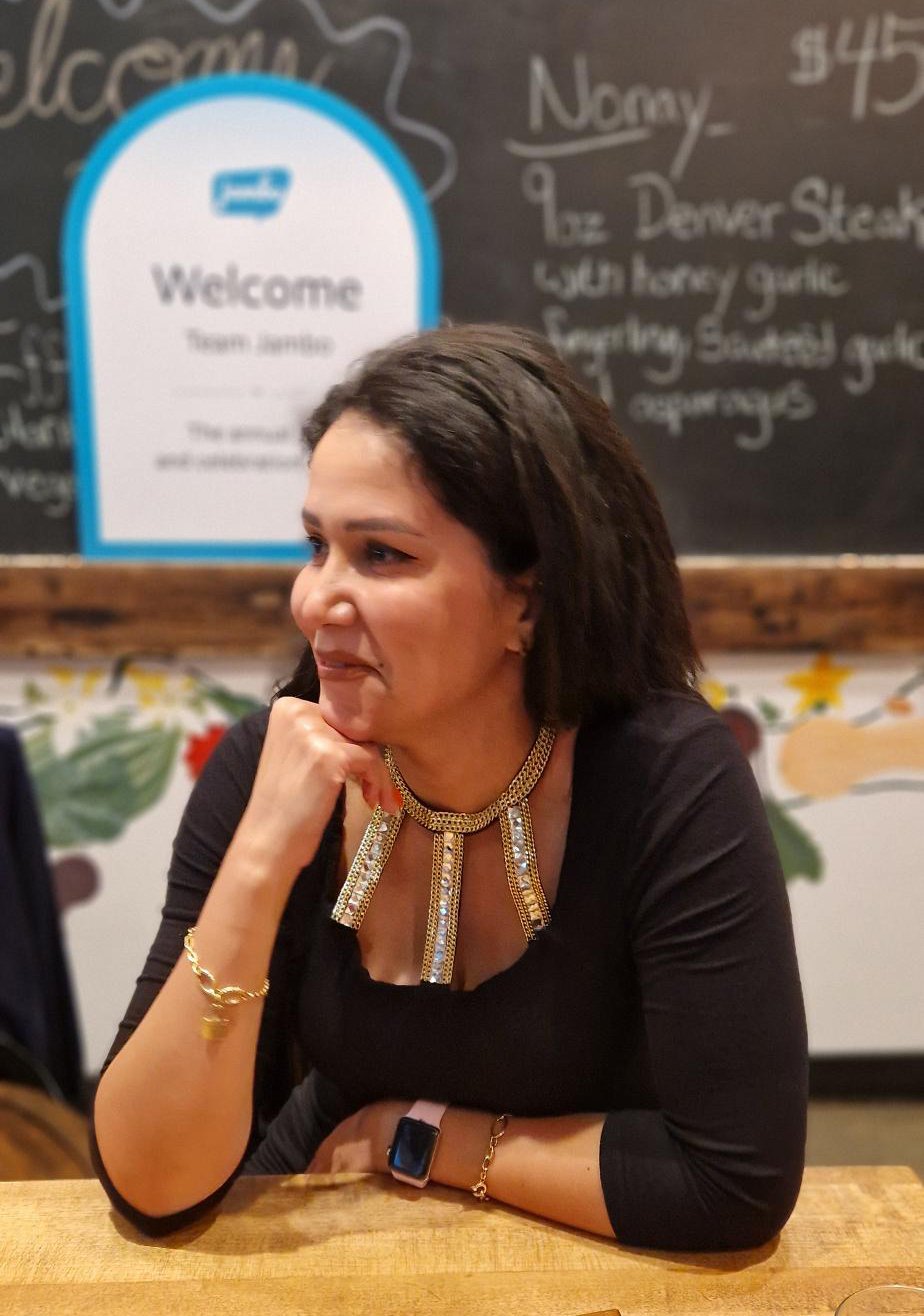 Shadi enjoying our annual celebration dinner